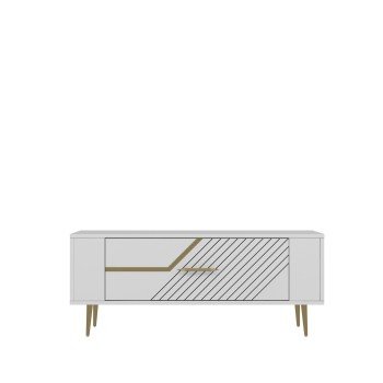 TV Stand Retrolp5 - White, Gold White
Gold