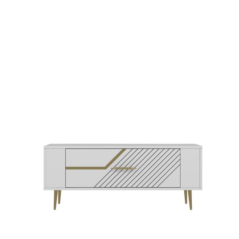 TV Stand Retrolp5 - White, Gold White
Gold