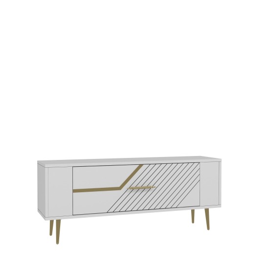 TV Stand Retrolp5 - White, Gold White
Gold TV Stand Retrolp5 - White, Gold White
Gold