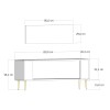 TV Stand Retrolp5 - White, Gold White
Gold