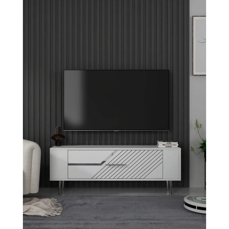 TV Stand Retrolp5 - White, Silver White
Silver