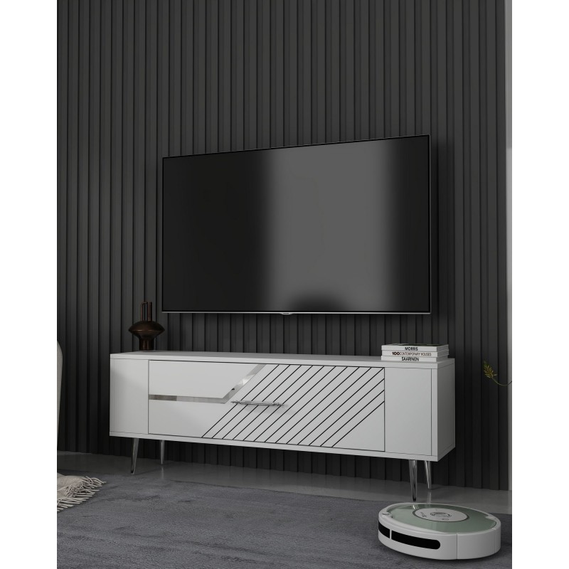 TV Stand Retrolp5 - White, Silver White
Silver