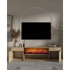 TV Stand Elodi Fireplace - Sapphire Oak Sapphire Oak