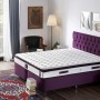 Mattress Purple 140x190 cm Double Size Padded Soft Mattress White
Purple