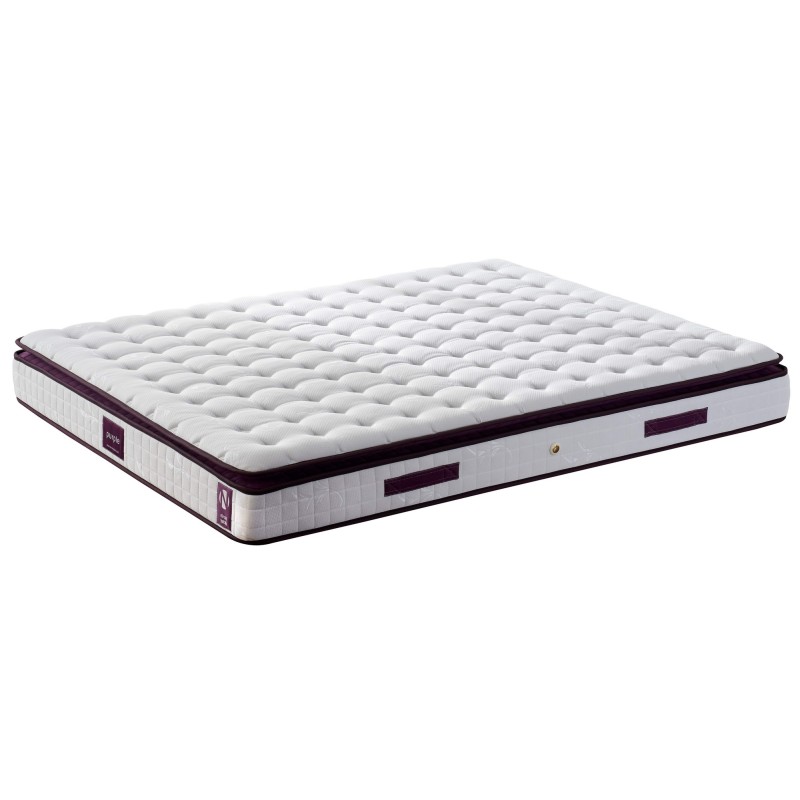 Mattress Purple 140x190 cm Double Size Padded Soft Mattress White
Purple
