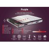 Mattress Purple 140x190 cm Double Size Padded Soft Mattress White
Purple