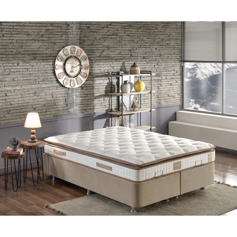 Mattress Queen 140x200 cm Double Size Padded Firm Mattress White
Brown