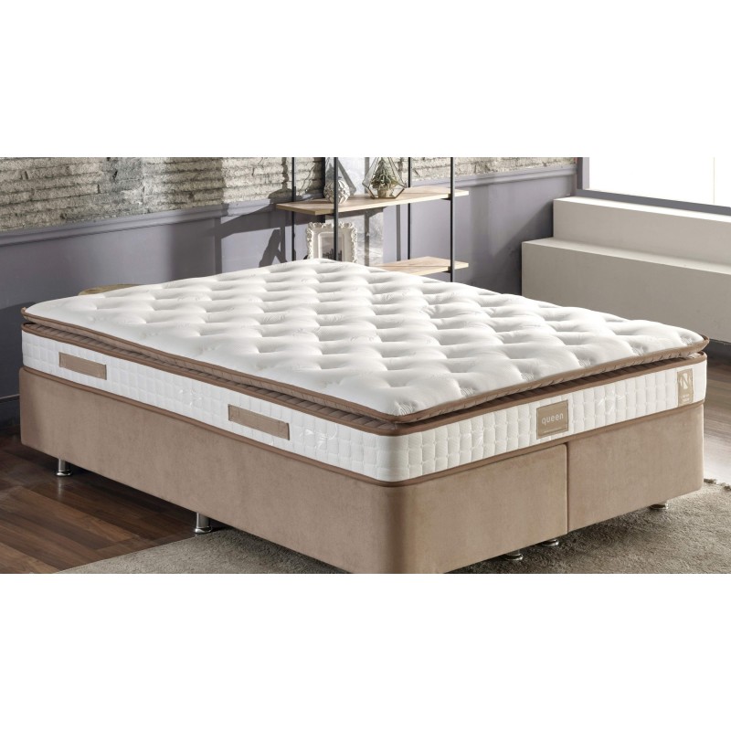 Mattress Queen 140x200 cm Double Size Padded Firm Mattress White
Brown