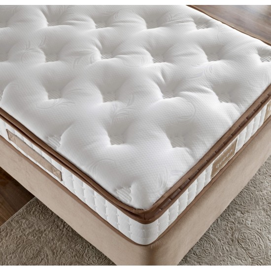 Mattress Queen 140x200 cm Double Size Padded Firm Mattress White
Brown