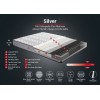 Mattress Silver 140x190 cm Double Size Firm Mattress White
Grey