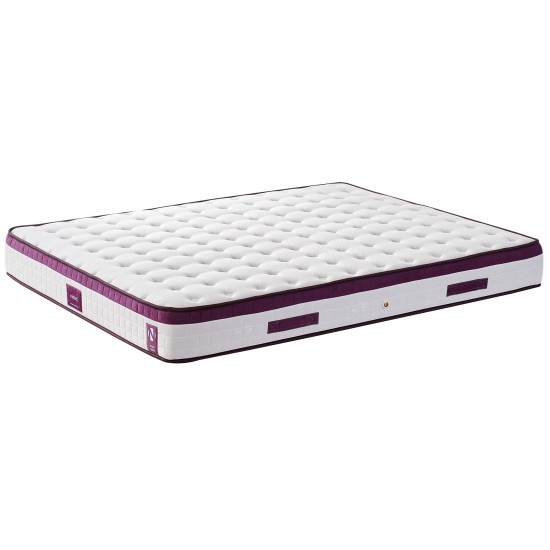 Mattress Violet 140x190 cm Double Size Middle Firm Mattress White
Purple