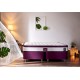 Mattress Violet 140x190 cm Double Size Middle Firm Mattress White
Purple