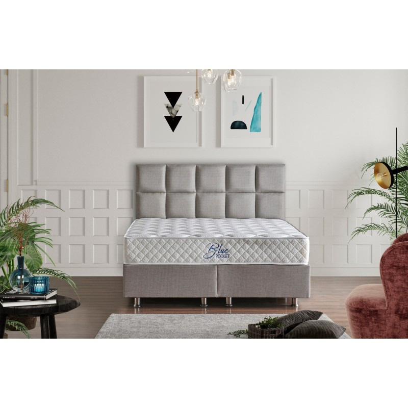 Mattress Blue Pocket RollPack 80x180 Single Size White