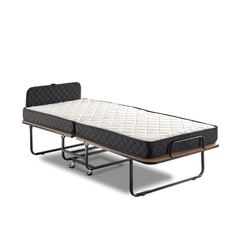 Πτυσσόμενο Κρεβάτι 90x200 - XL Katlanır - Χρώμα Μαύρο