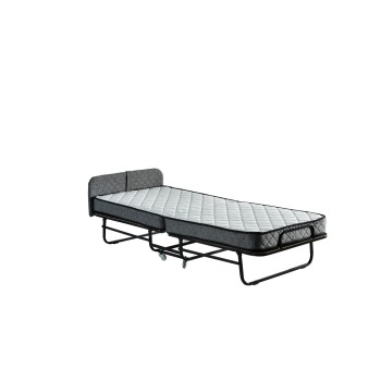 Πτυσσόμενο Κρεβάτι Otel - Χρώμα Λευκό Γκρι - 90x200x15εκ