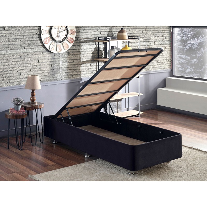 Single Bed Base Ela Single - Black (100 x 200) Black
