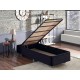 Single Bed Base Ela Single - Black (100 x 200) Black Single Bed Base Ela Single - Black (100 x 200) Black
