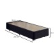 Single Bed Base Ela Single - Black (100 x 200) Black Single Bed Base Ela Single - Black (100 x 200) Black
