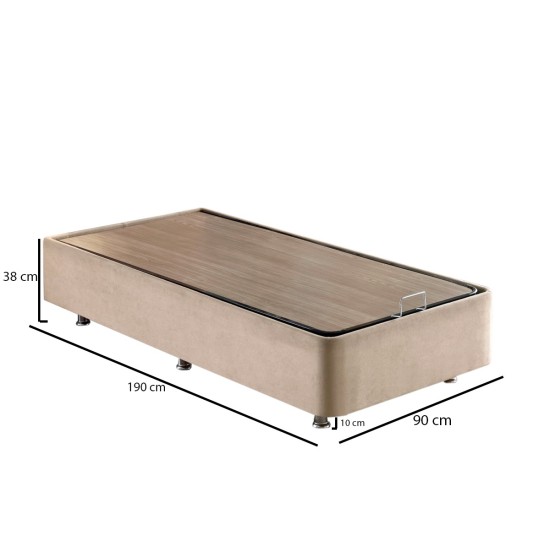 Single Bed Base Ela Single - Light Brown (90 x 190) Light Brown Single Bed Base Ela Single - Light Brown (90 x 190) Light Brown