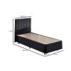 Single Bed Base & Headboard Ela Single - Black (100 x 200) Black