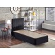 Single Bed Base & Headboard Ela Single - Black (90 x 190) Black Single Bed Base & Headboard Ela Single - Black (90 x 190) Black