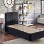 Single Bed Base & Headboard Ela Single - Black (90 x 190) Black