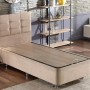 Single Bed Base & Headboard Polo - Light Brown (90 x 190) Light Brown
