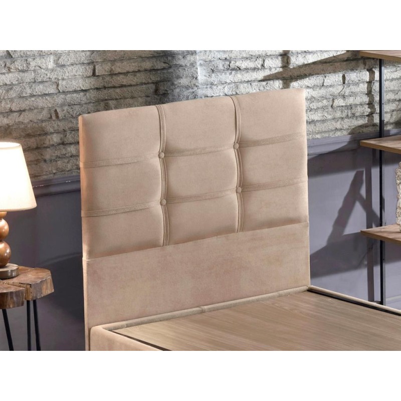 Single Bed Base & Headboard Polo - Light Brown (90 x 190) Light Brown