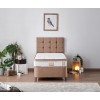 Single Mattress, Base & Headboard Latte - Light Brown (90 x 190) Light Brown