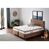 Double Mattress, Base & Headboard Latte - Light Brown (160 x 200) Light Brown