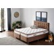Double Mattress, Base & Headboard Latte - Light Brown (160 x 200) Light Brown Double Mattress, Base & Headboard Latte - Light Brown (160 x 200) Light Brown