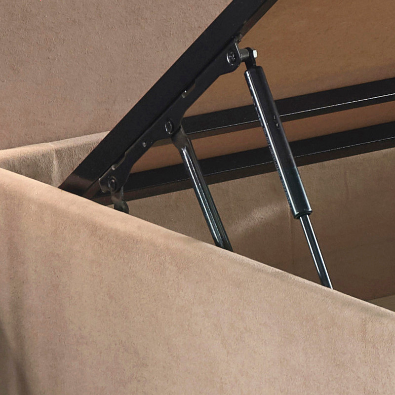 Διπλό Κρεβάτι & Προσκέφαλο - 180x200 -  Ela Double - Χρώμα Ανοιχτό καφέ