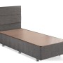 Single Bed Base & Headboard Silver - Grey (90 x 190) Grey
