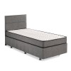 Single Mattress, Base & Headboard Silver - Grey (90 x 190) Grey