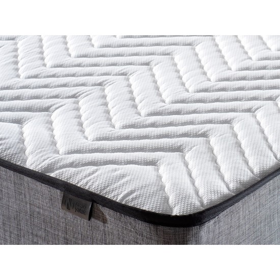 Single Mattress, Base & Headboard Silver - Grey (80 x 180) Grey Single Mattress, Base & Headboard Silver - Grey (80 x 180) Grey