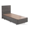 Single Mattress, Base & Headboard Silver - Grey (80 x 180) Grey