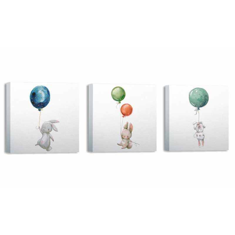 Decorative Canvas Painting (3 Pieces) FAH11 Multicolor