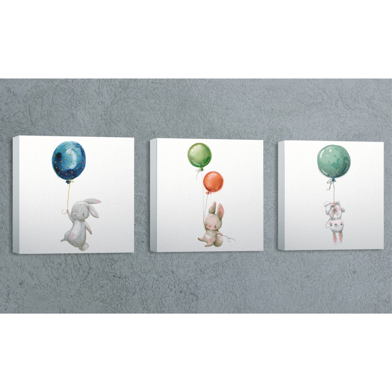 Decorative Canvas Painting (3 Pieces) FAH11 Multicolor