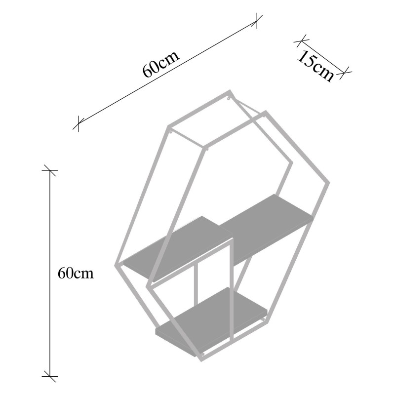 Wall Shelf Narcissus Black
Walnut