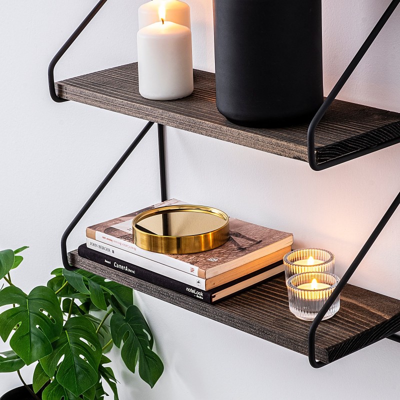 Wall Shelf Violaceae Black
Walnut