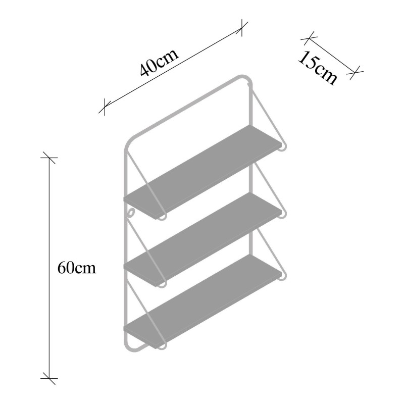 Wall Shelf Violaceae Black
Walnut