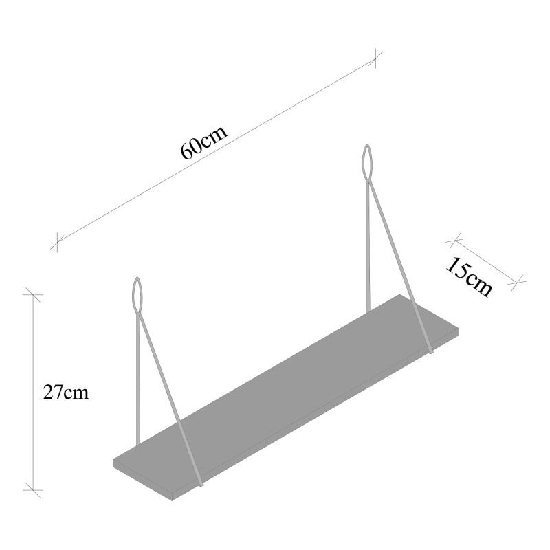 Wall Shelf Amaryllis Black
Dark Walnut