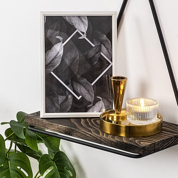 Wall Shelf Begonia Black
Dark Walnut