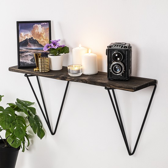 Wall Shelf Gladiolus Black
Dark Walnut Wall Shelf Gladiolus Black
Dark Walnut
