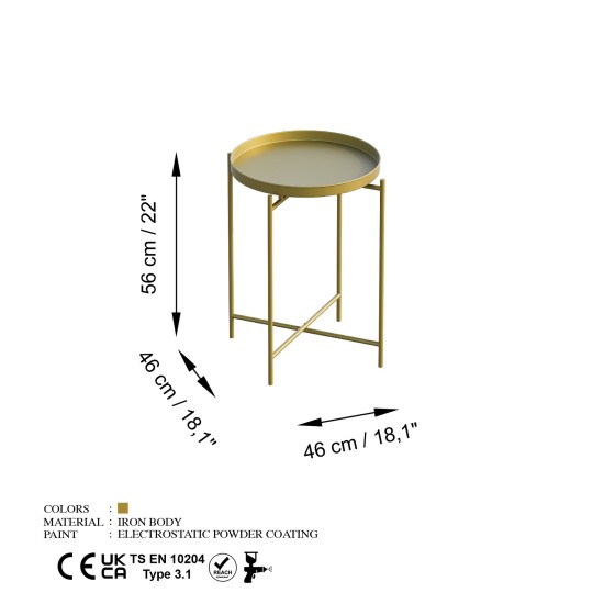 Coffee Table Shb-007-A Gold Coffee Table Shb-007-A Gold