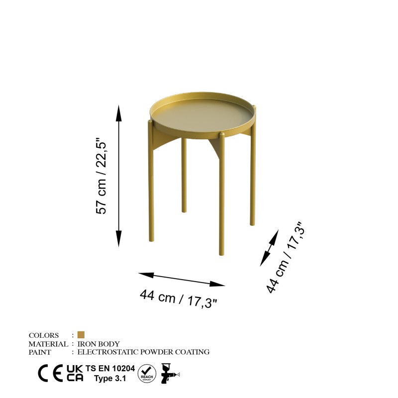 Coffee Table Shb-002-B Gold