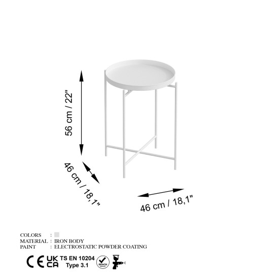 Coffee Table Shb-007-B White Coffee Table Shb-007-B White