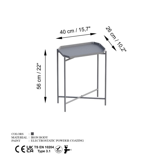 Coffee Table Shb-009-C Grey Coffee Table Shb-009-C Grey