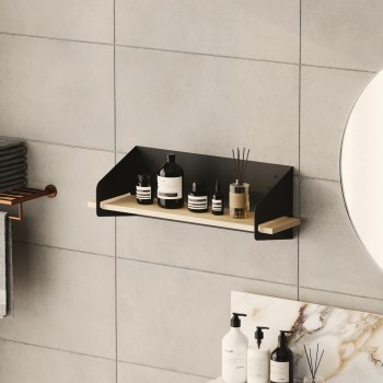 Wall Shelf Long Arm - Black Black