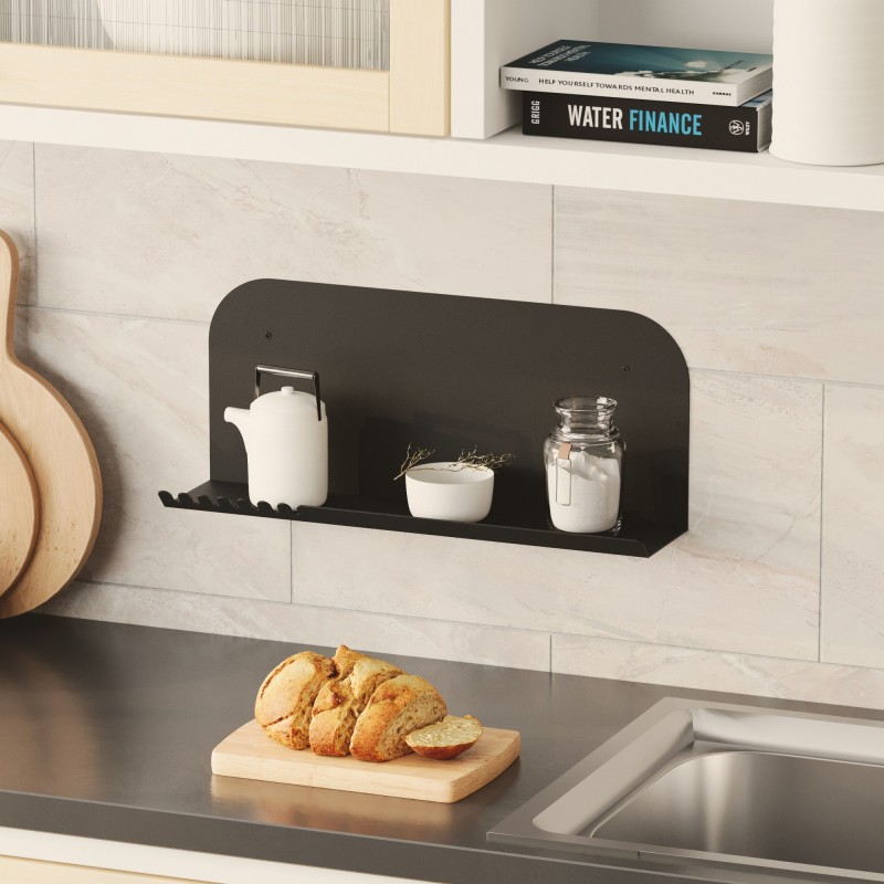 Wall Shelf Long Pouch - Black Black